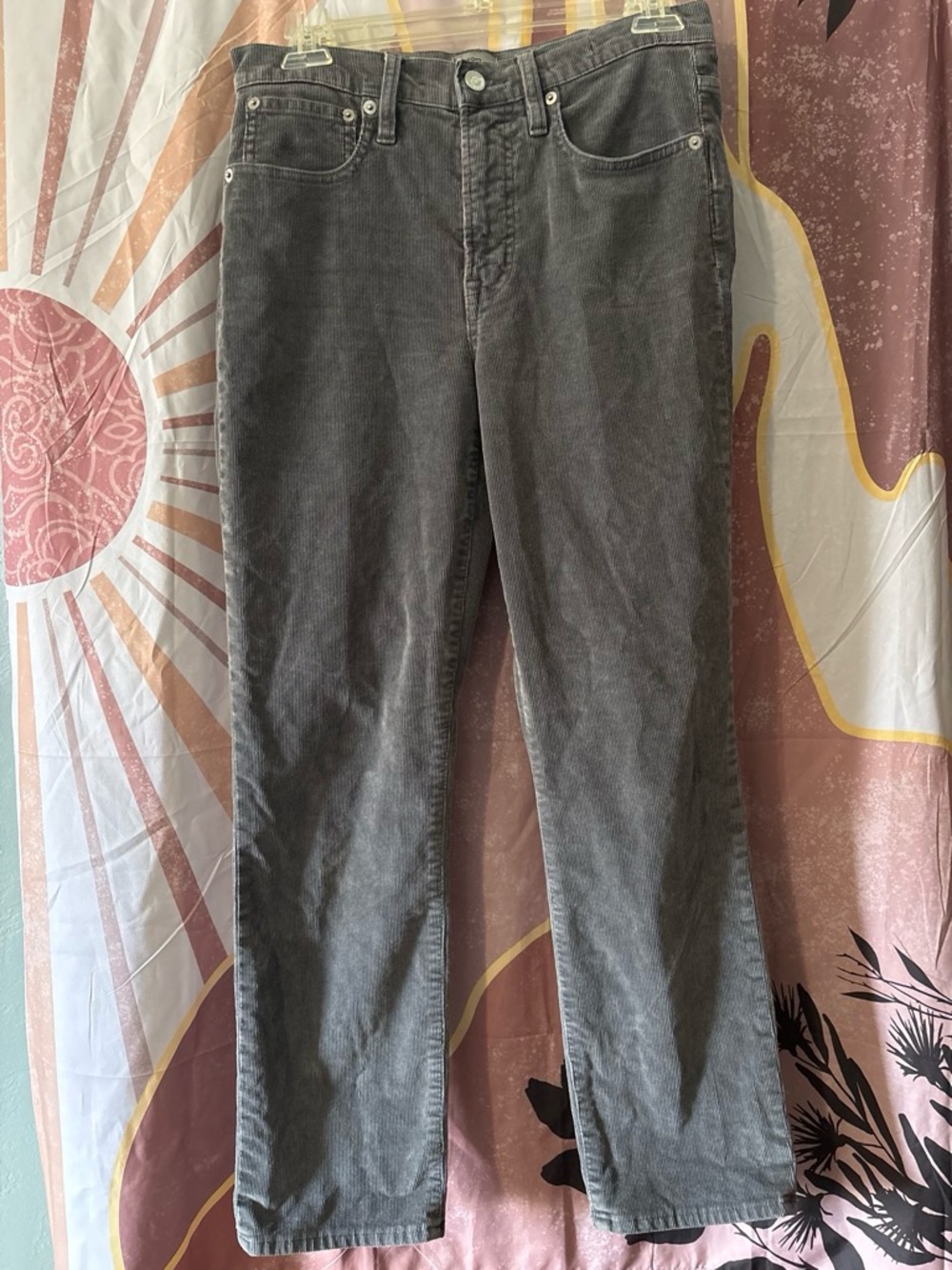 J. Crew Women’s Straight Leg Corduroy Jeans in Gray for transition to fall.